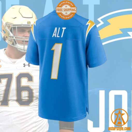 Joe Alt Los Angeles Chargers 2024 NFL Draft First Round Pick Player Powder Blue Jersey