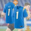 Joe Alt Los Angeles Chargers 2024 NFL Draft First Round Pick Player Powder Blue Jersey