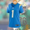 Joe Alt Los Angeles Chargers Women's 2024 NFL Draft First Round Pick Player Powder Blue Jersey