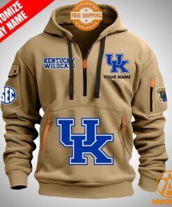 Kentucky Wildcats personalized Half Zip Heavy Hoodie