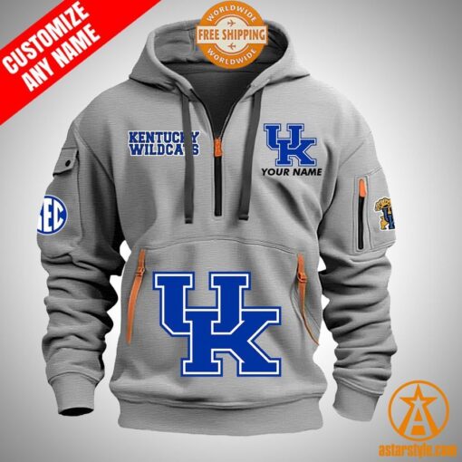 Kentucky Wildcats personalized Half Zip Heavy Hoodie