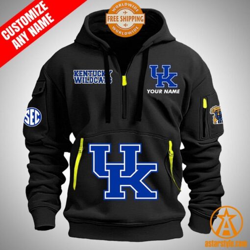 Kentucky Wildcats personalized Half Zip Heavy Hoodie