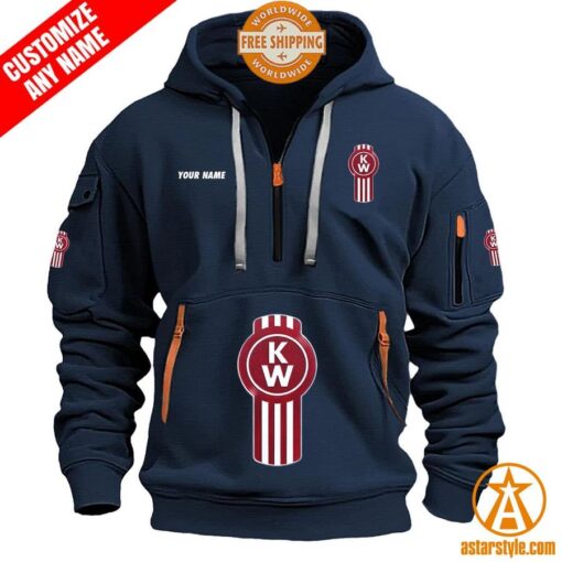 Kenworth personalized Half Zip Heavy Hoodie