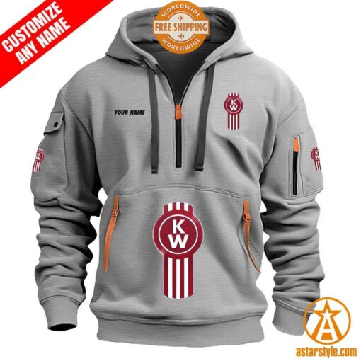 Kenworth personalized Half Zip Heavy Hoodie