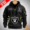 Las Vegas Raiders Personalized Half Zip Heavy Hoodie .jpg