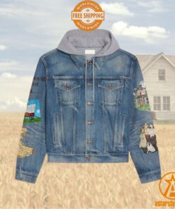 Little House on the Prairie Enjoy Every Moment As It Passes Hooded Denim Jacket