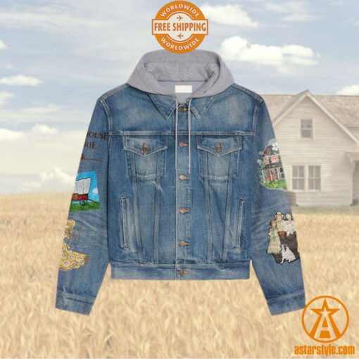 Little House on the Prairie Enjoy Every Moment As It Passes Hooded Denim Jacket