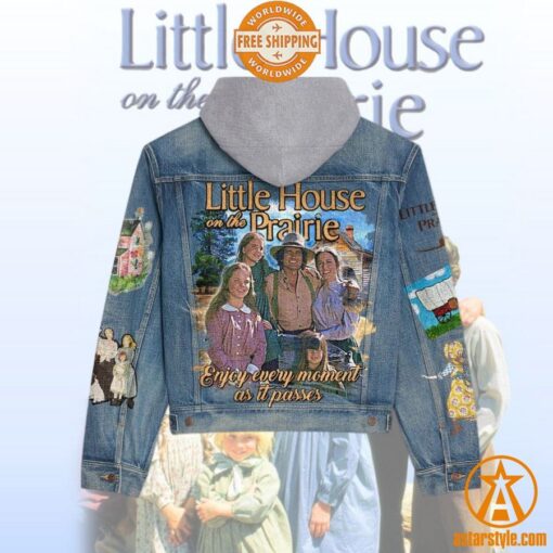 Little House on the Prairie Enjoy Every Moment As It Passes Hooded Denim Jacket