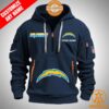 Los Angeles Chargers Personalized Half Zip Heavy Hoodie Nice Pic