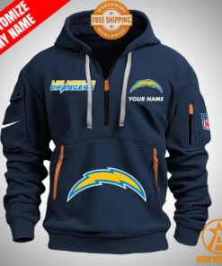 Los Angeles Chargers personalized Half Zip Heavy Hoodie