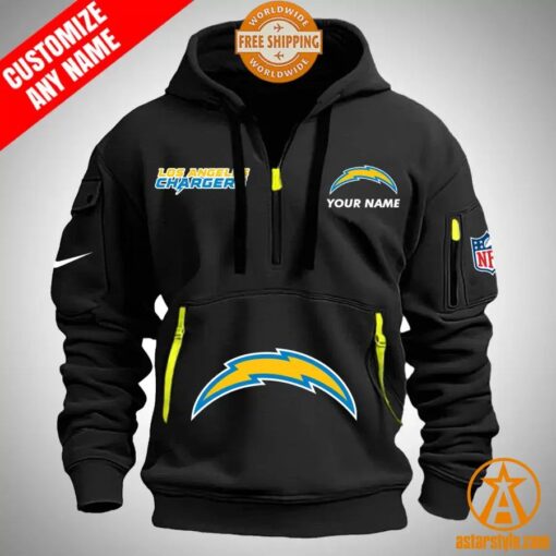 Los Angeles Chargers personalized Half Zip Heavy Hoodie