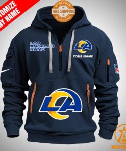 Los Angeles Rams personalized Half Zip Heavy Hoodie