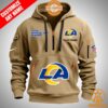 Los Angeles Rams Personalized Half Zip Heavy Hoodie Cool Dp