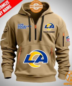 Los Angeles Rams personalized Half Zip Heavy Hoodie