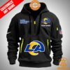 Los Angeles Rams Personalized Half Zip Heavy Hoodie Cool Dp