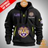 Lsu Tigers Personalized Half Zip Heavy Hoodie Eye Soothing Picture Dear