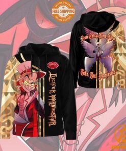 Lucifer Morningstar Hazbin Hotel Zip Hoodie