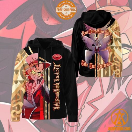 Lucifer Morningstar Hazbin Hotel Zip Hoodie