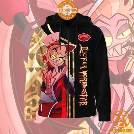 Lucifer Morningstar Hazbin Hotel Zip Hoodie