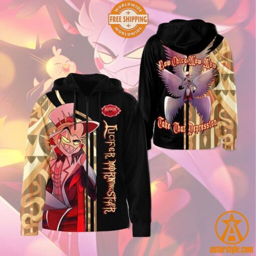 Lucifer Morningstar Hazbin Hotel Zip Hoodie