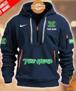 Marshall Thundering Herd CUSTOM Half Zip Heavy Hoodie