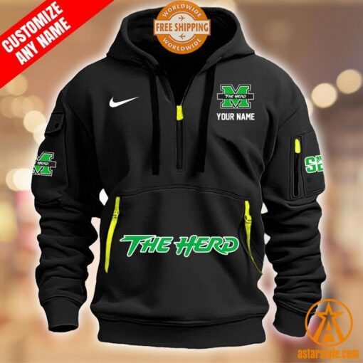 Marshall Thundering Herd CUSTOM Half Zip Heavy Hoodie