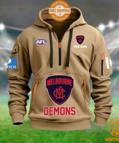 Melbourne Demons AFL Half Zip Heavy Hoodie