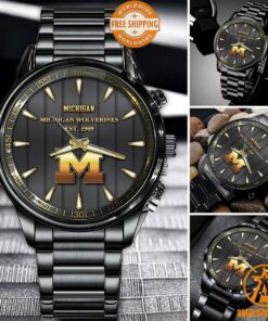 Michigan Wolverines Stainless Steel Watch