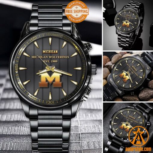 Michigan Wolverines Stainless Steel Watch