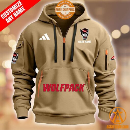 NC State Wolfpack CUSTOM Half Zip Heavy Hoodie