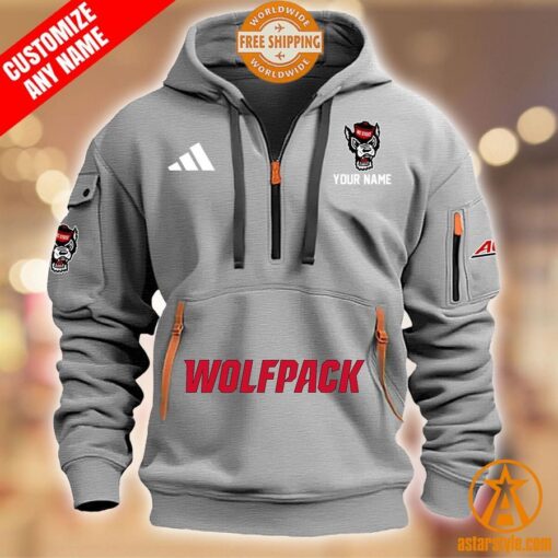 NC State Wolfpack CUSTOM Half Zip Heavy Hoodie