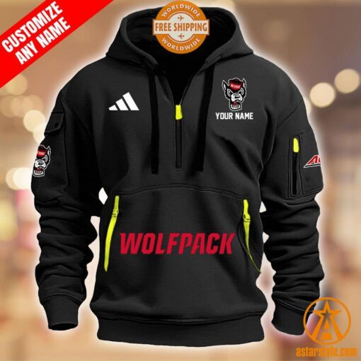 NC State Wolfpack CUSTOM Half Zip Heavy Hoodie