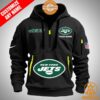 New York Jets Personalized Half Zip Heavy Hoodie Natural And Awesome