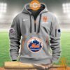 New York Mets MLB Half Zip Heavy Hoodie Which place is this bro?