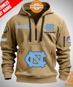 North Carolina Tar Heels personalized Half Zip Heavy Hoodie