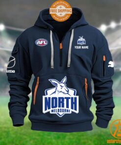 North Melbourne Kangaroos AFL Half Zip Heavy Hoodie