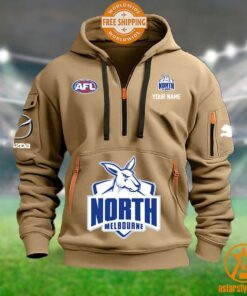 North Melbourne Kangaroos AFL Half Zip Heavy Hoodie