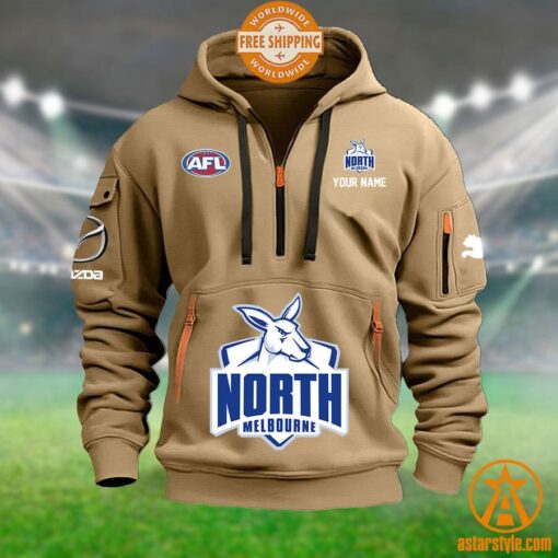 North Melbourne Kangaroos AFL Half Zip Heavy Hoodie