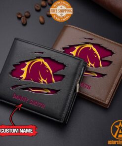 NRL Brisbane Broncos personalized Leather Wallet