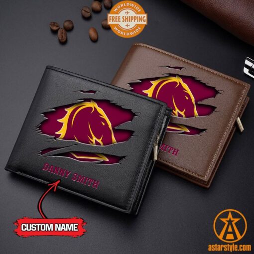 NRL Brisbane Broncos personalized Leather Wallet