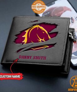 NRL Brisbane Broncos personalized Leather Wallet