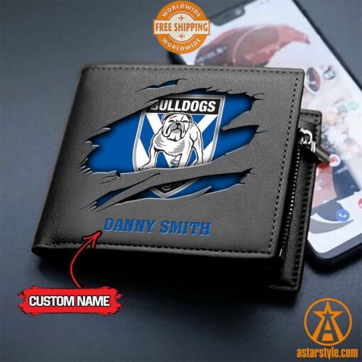 NRL Canterbury-Bankstown Bulldogs personalized Leather Wallet