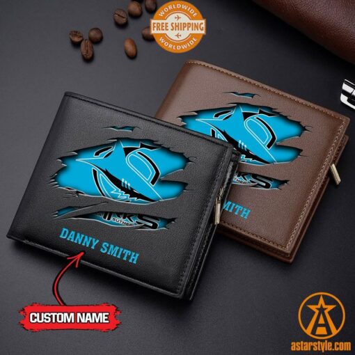 NRL Cronulla-Sutherland Sharks personalized Leather Wallet