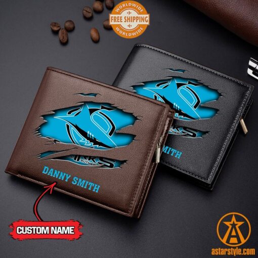 NRL Cronulla-Sutherland Sharks personalized Leather Wallet