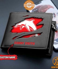 NRL Dolphins personalized Leather Wallet