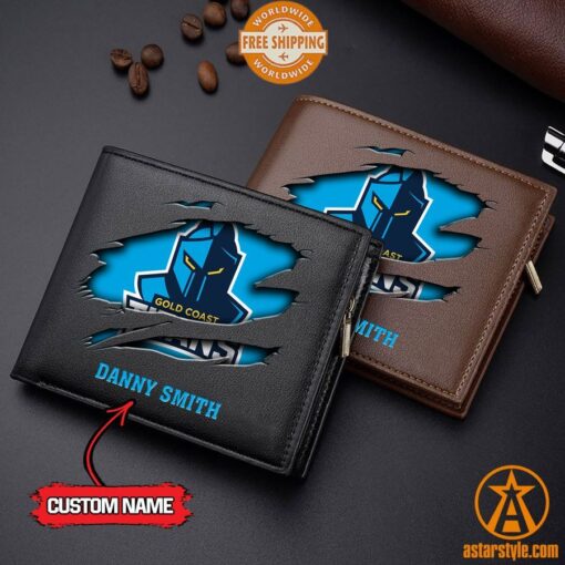 NRL Gold Coast Titans personalized Leather Wallet