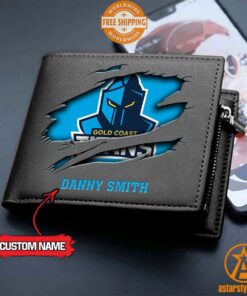 NRL Gold Coast Titans personalized Leather Wallet