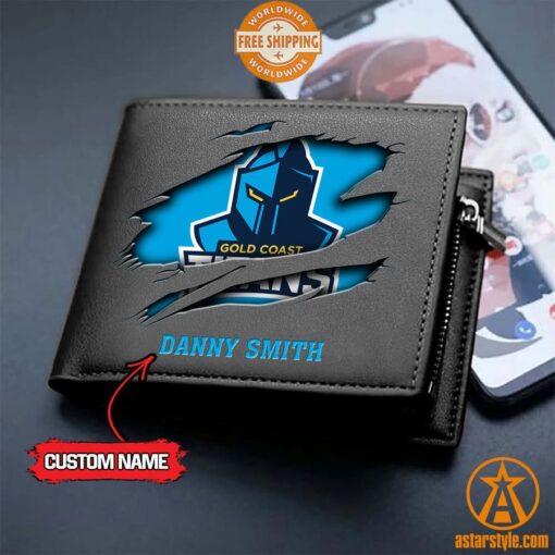 NRL Gold Coast Titans personalized Leather Wallet