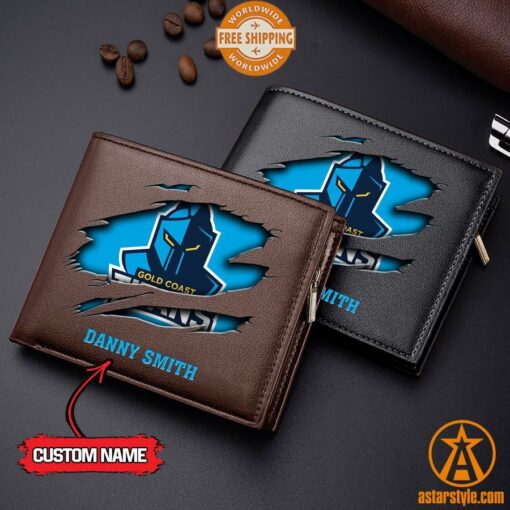 NRL Gold Coast Titans personalized Leather Wallet