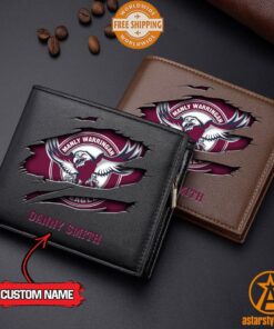 NRL Manly Warringah Sea Eagles personalized Leather Wallet